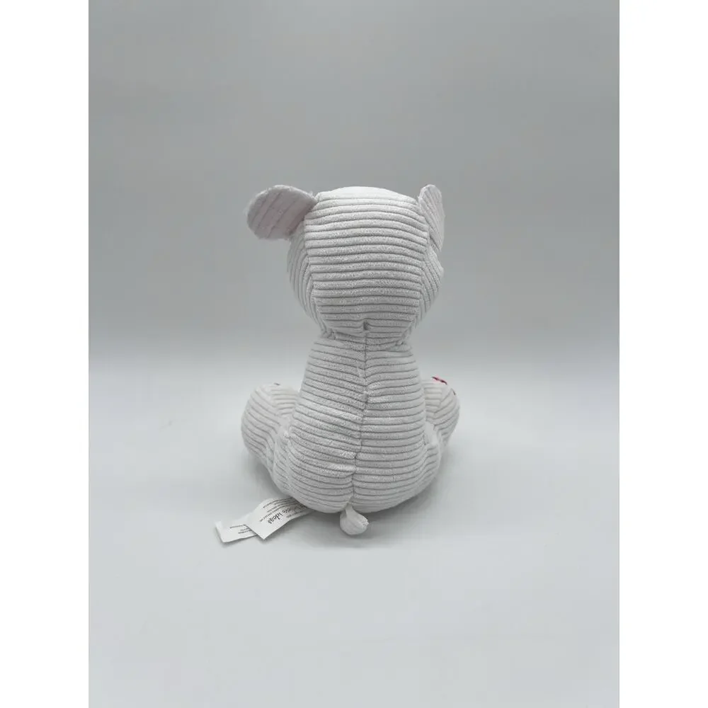 Make Believe Ideas 2021 White Plush Bear Ribbed Red Gingham Plaid 6